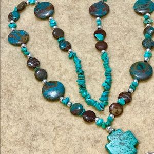 Turquoise Beaded Lanyard